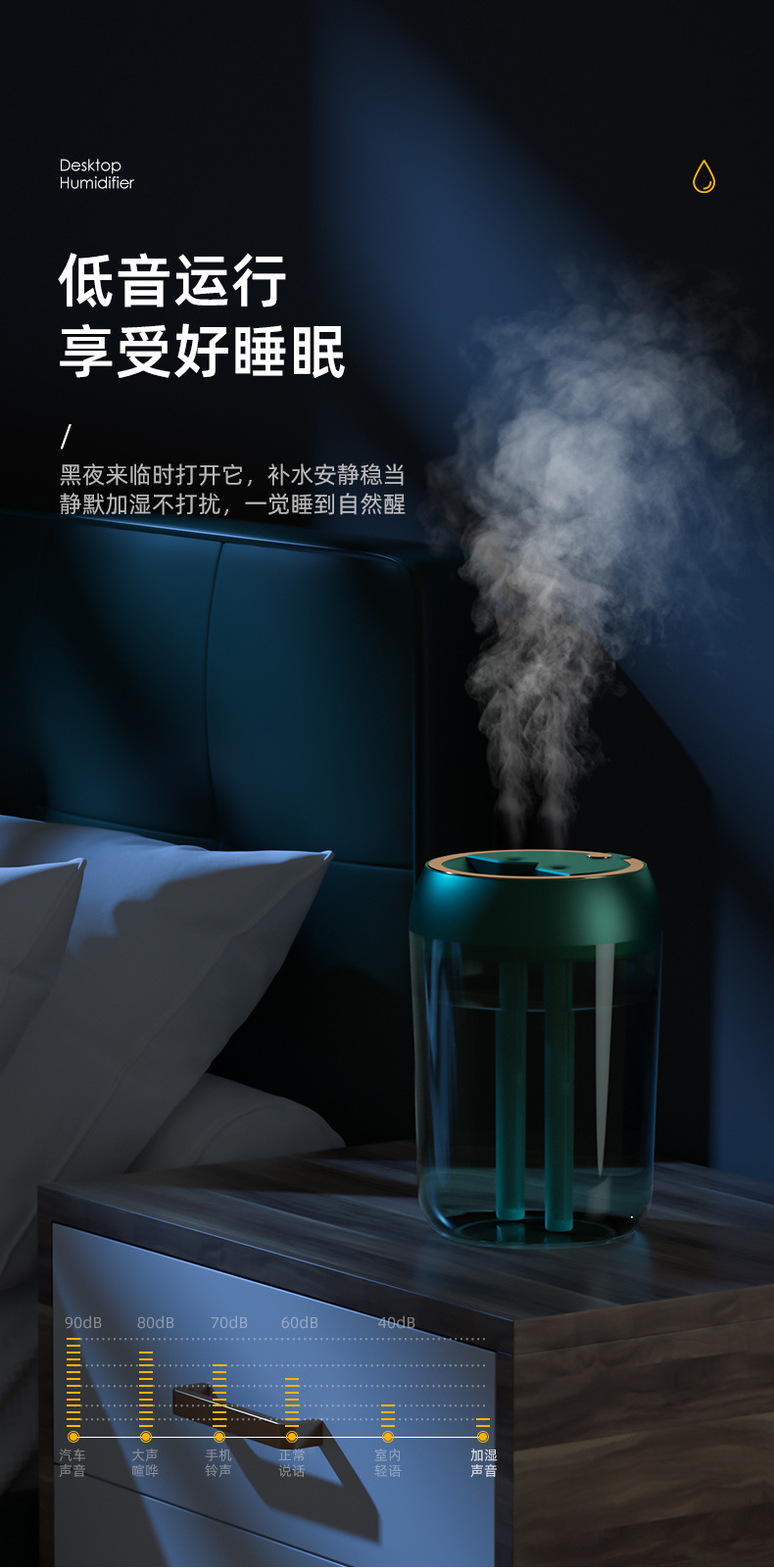 跨境外贸双喷头加湿器家用办公卧室1.8升大容量母婴usb空调房喷雾详情14