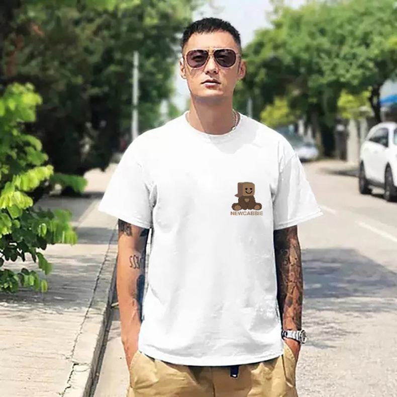 新款夏季男士短袖t恤男学生棉T恤夏装圆领半袖青年打底衫ins潮牌详情26