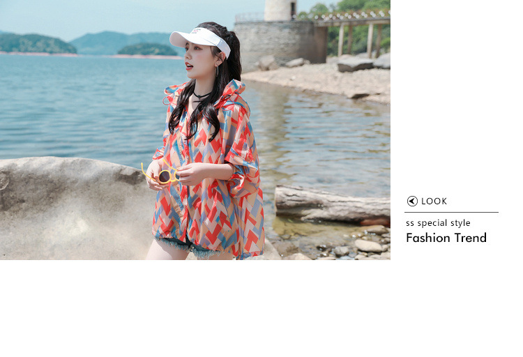 Summer 2021 sun-protective clothing for women, mid-length, UV protection, outdoor, versatile, lightweight and fashionable sun-protective clothing, large-sized jacket pic 12