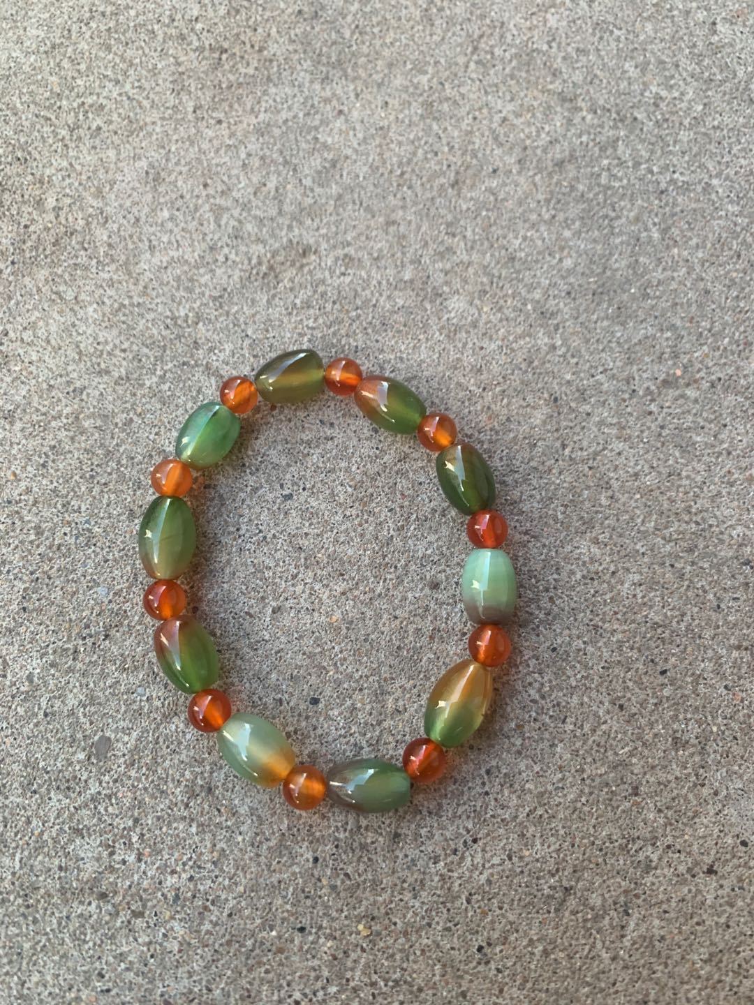 Natural seven-color peacock agate bracelet, rice beads, single circle red agate bracelet, best friend crystal couple jewelry wholesale pic 14