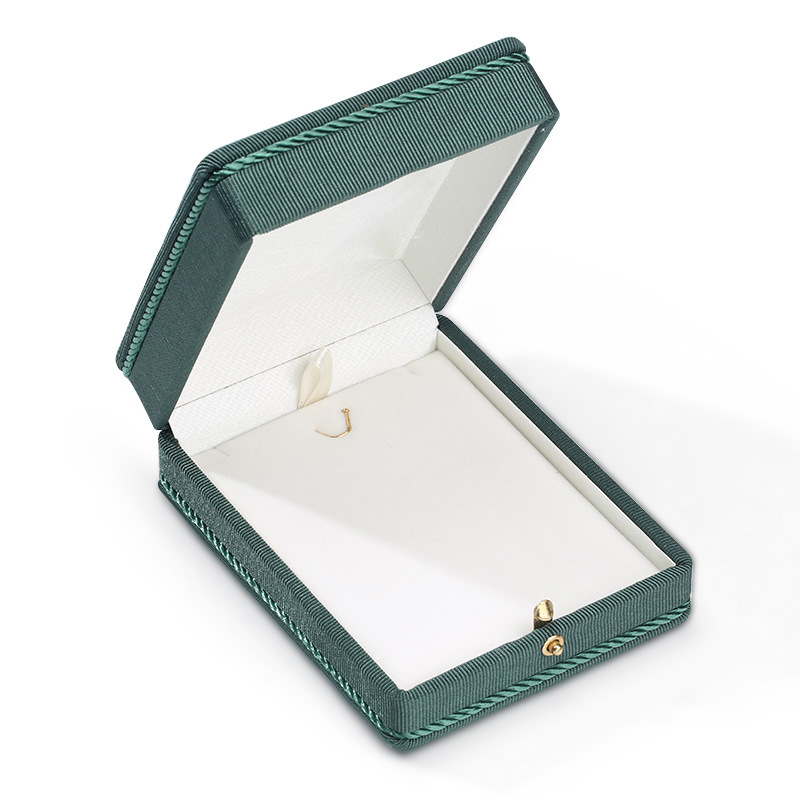 BZH14 Antique Gift Box, dark green, velvet texture, 8.4*11*4.5CM pic 6