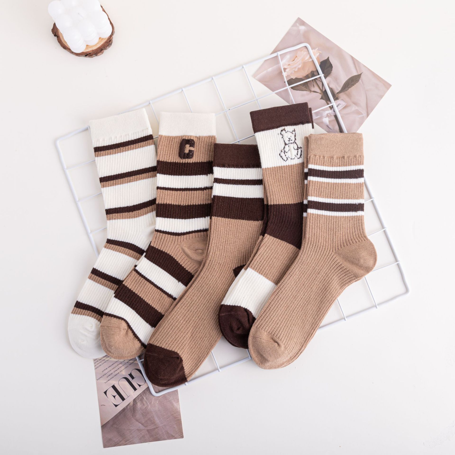 Funny and trendy drink socks for men and women, long socks for Internet celebrities, Japanese school style sports outerwear, mid-calf socks, one-piece consignment pic 15