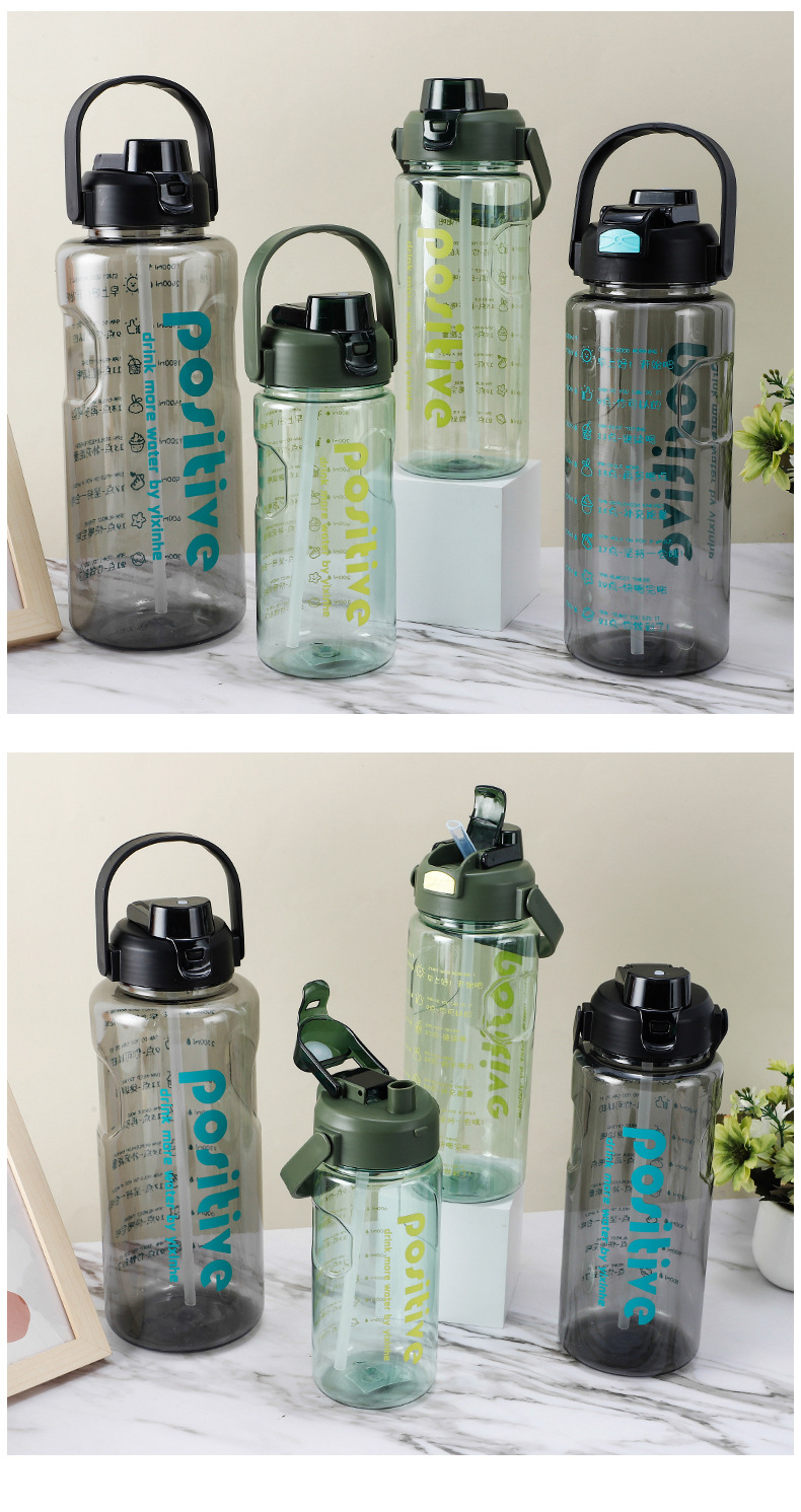 Direct drinking water cup, outdoor sports fitness cup, large-capacity outdoor sports water bottle, portable hand-held plastic water cup pic 10