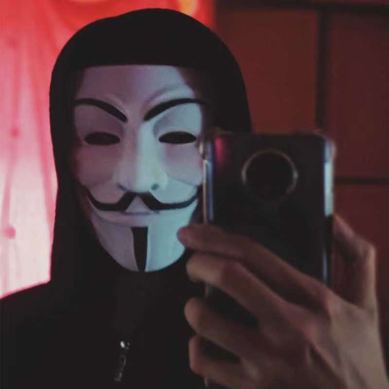 万圣节v字仇杀队面具男全脸化妆舞会黑客怪客成人鬼步舞假面死神详情8