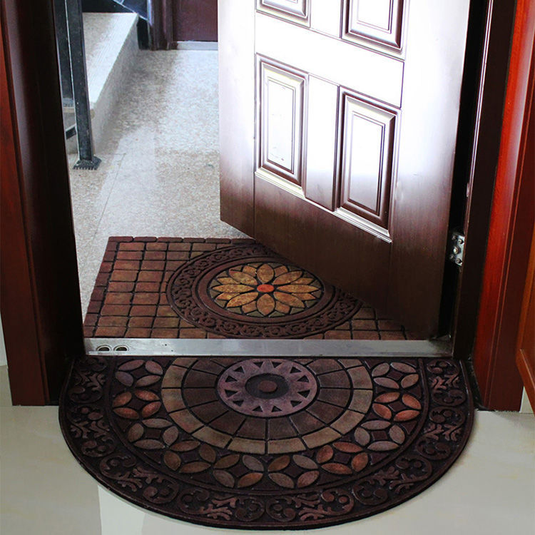 欧式大门口地垫入户门垫半圆形室外门外橡胶塑料门前进门踩脚垫子详情1