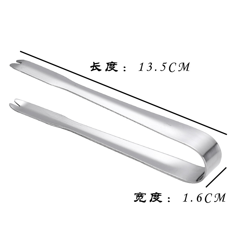 410不锈铁/304不锈钢方糖夹小冰夹 现货加厚没毛刺冰块冰桶夹子冰钳详情3