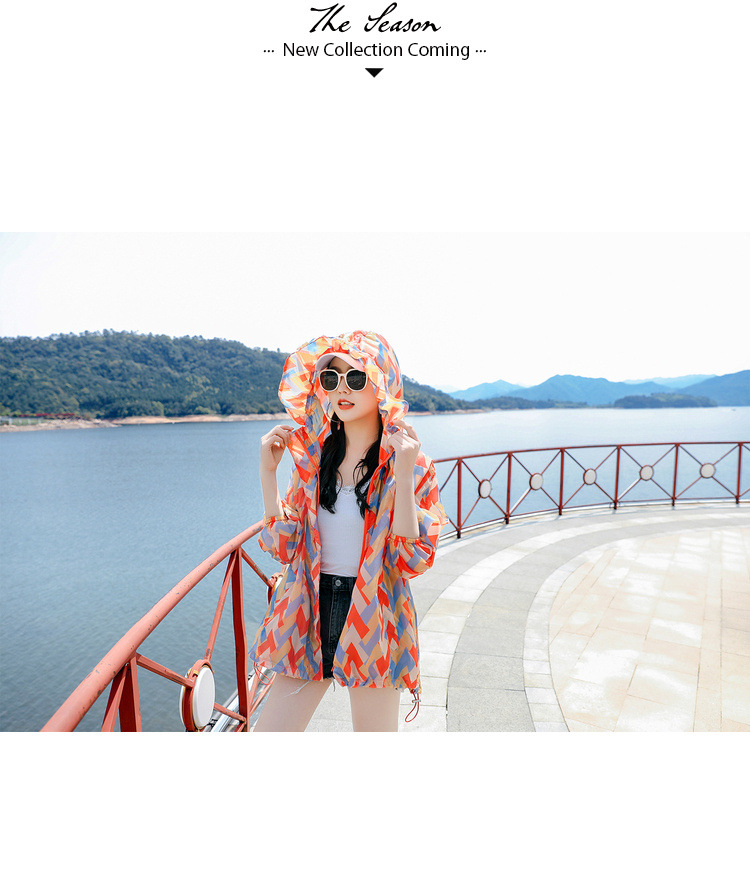 Summer 2021 sun-protective clothing for women, mid-length, UV protection, outdoor, versatile, lightweight and fashionable sun-protective clothing, large-sized jacket pic 8