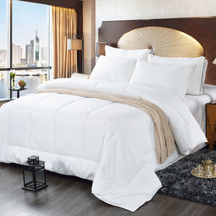 五星级酒店四件套民宿宾馆床上用品60S全棉缎条贡缎客房酒店布草详情3