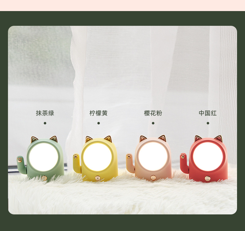 Cross-border best-selling Maneki Neko night light led creative usb rechargeable touch Christmas and New Year atmosphere small desk lamp pic 15