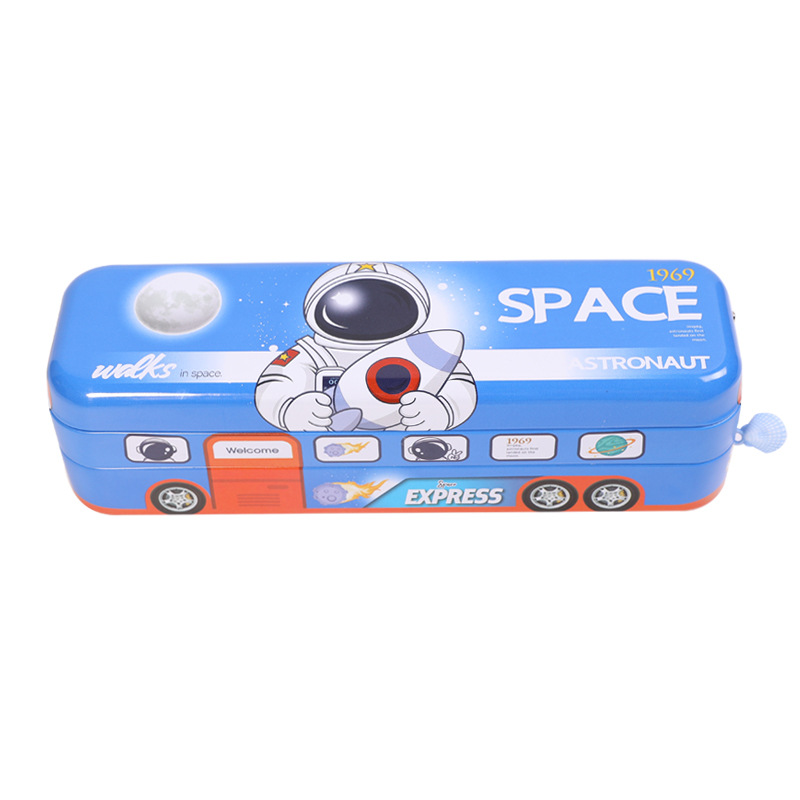 2916214906634 Little Spirit Disney Astronaut Dinosaur Unicorn Multi-functional Three-layer Large Capacity Pen Case Primary School Cartoon Stationery Box Simple and Niche hand-held pic 26