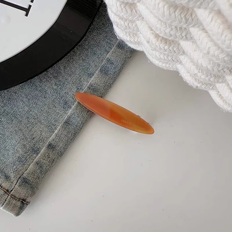 韩国醋酸一字发夹高级感简约复古前额刘海夹碎发卡头饰侧边鸭嘴夹详情11