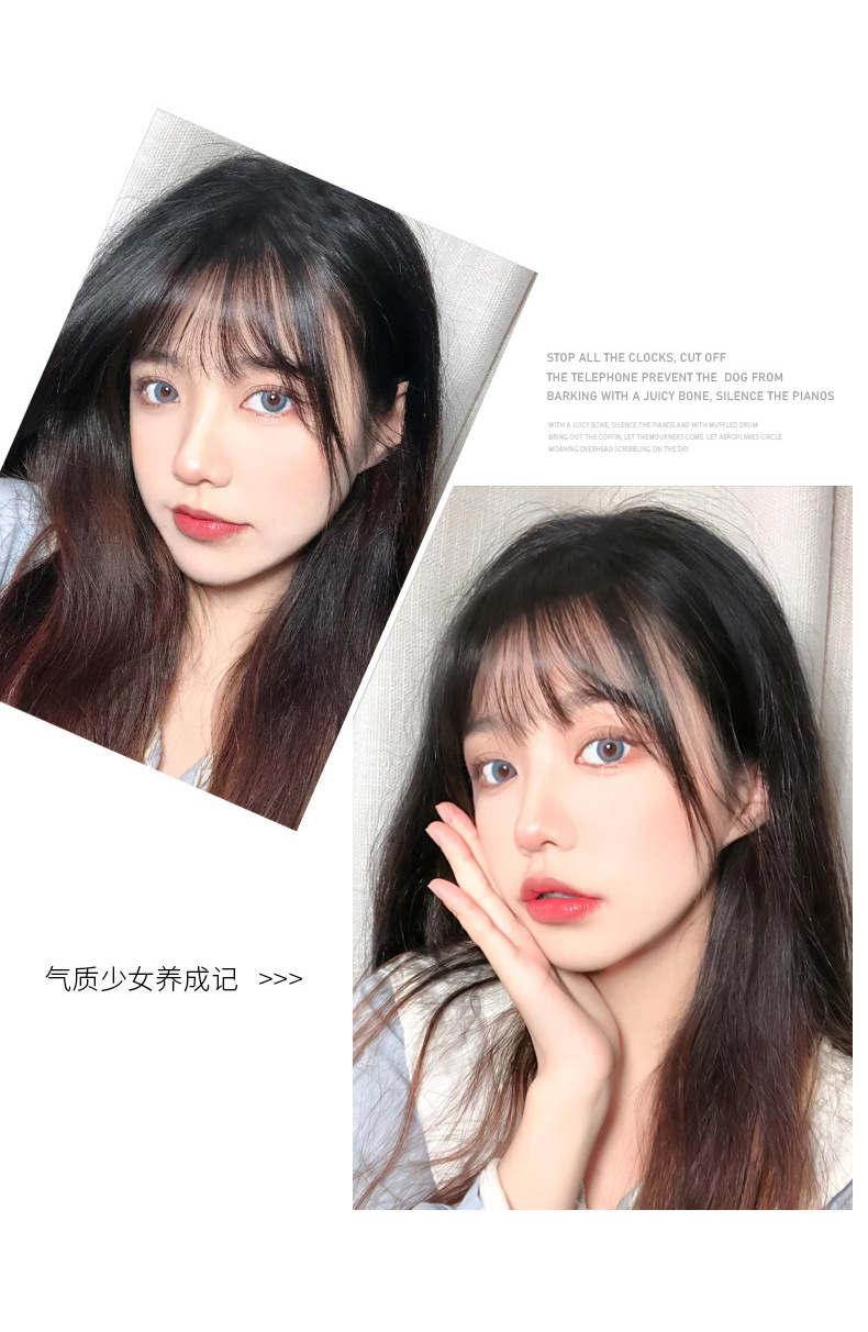 French-style popular wig bangs, air bangs wig, realistic natural needle insertion 3d wig pieces, princess cut fake bangs pic 19
