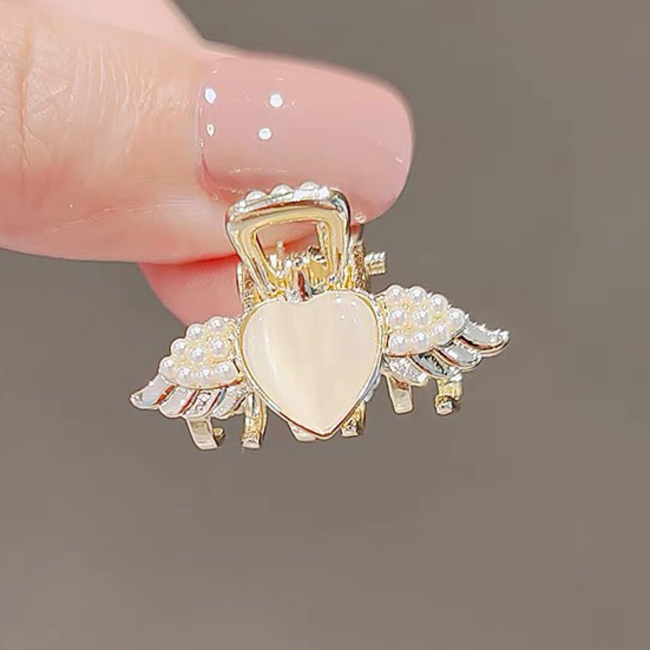 曰系甜美仿猫眼石系列发夹后脑勺少女小号发抓发卡抓夹韩国鲨鱼夹详情9