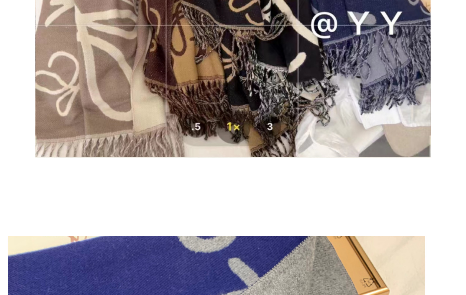 新款大牌涂鸦logo字母金丝款仿羊绒围巾女Lw冬季披肩保暖时尚详情22