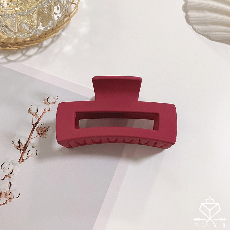 夏季超大号抓夹女糖果色13cm方形发夹后脑勺发量多鲨鱼夹头饰批发详情11