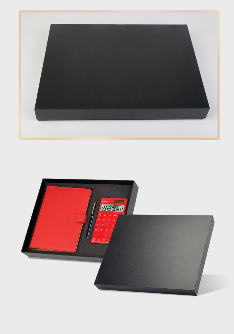 Business gift set design: calculator, notebook, laser engraving calculator, silk-screen printing LOGO, computer production pic 9
