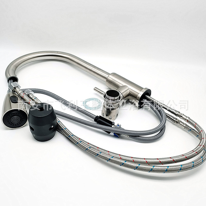 304 stainless steel cold and hot sliding kitchen sink, universal rotating telescopic sink, dishwashing sink, mixing faucet pic 8