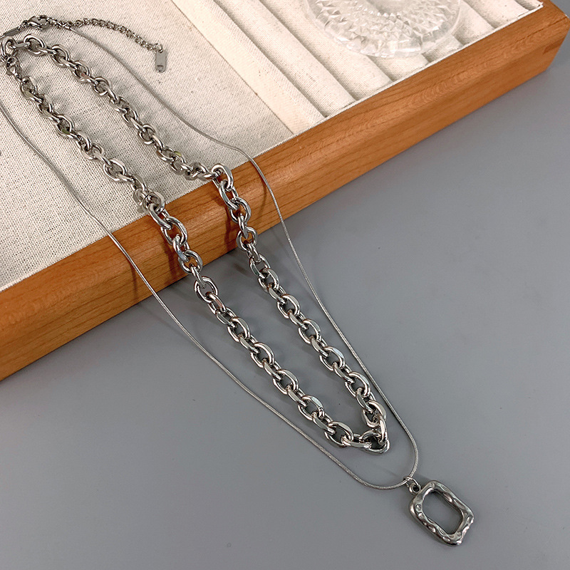 不掉色钛钢项链男潮小众设计高级感男士锁骨链个性街拍学生颈链潮详情46