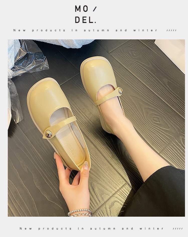 浅口低跟软面小皮鞋女2022年夏季新款学院风休闲舒适女式单鞋批发详情8