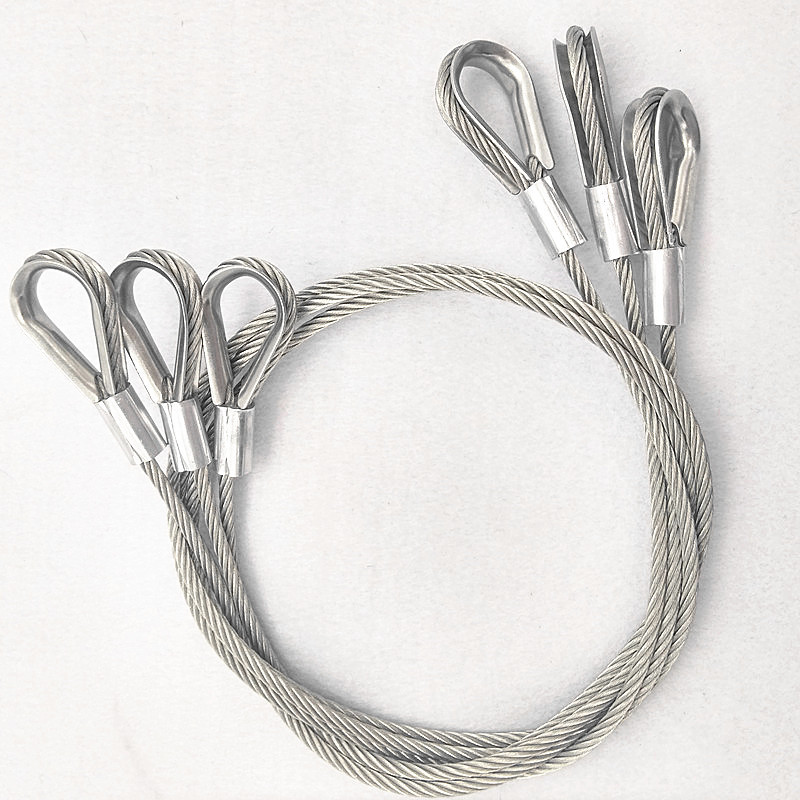 Direct supply of stainless steel wire rope crimped chicken heart ring cable connection line with anti-corrosion crimped joint at both ends pic 1