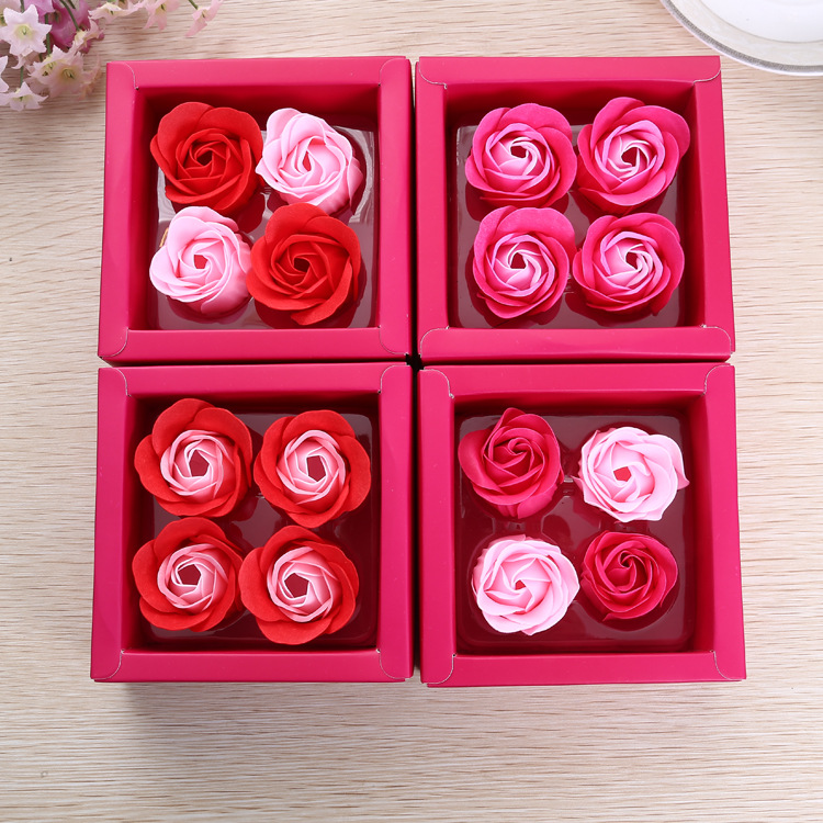 4朵玫瑰香皂花套装 七夕情人节公司活动促销礼品礼物生日跨境礼品详情11