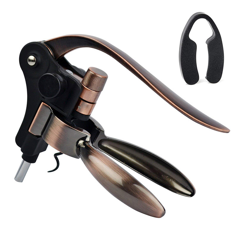 Stainless steel wine opener, wine screwdriver, wine set, rabbit-shaped wine opener available in gold and bronze color, customizable logo, bar supplies, hotel supplies, bottle opener set pic 14