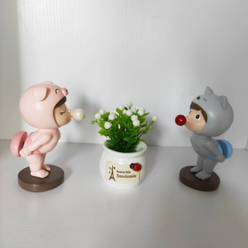 Auspicious fruit artificial flower potted plant decoration, car figurine matching, creative handcrafted car decoration pic 6
