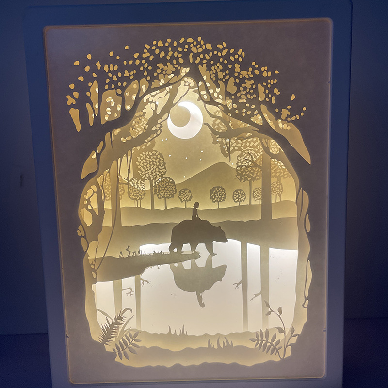 小夜灯3D台灯创意礼品感恩节装饰LED七彩USB床头灯跨镜代发详情14
