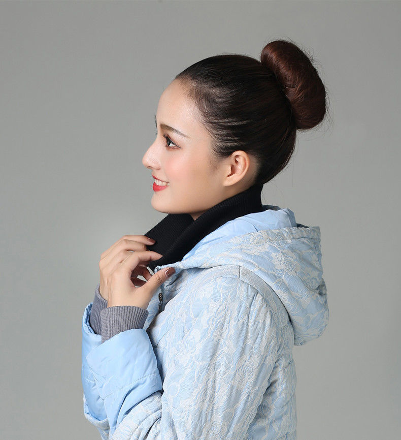 冬季纯棉针织螺纹羽绒服假领子防脏领套男女通用毛领子单买百搭详情12