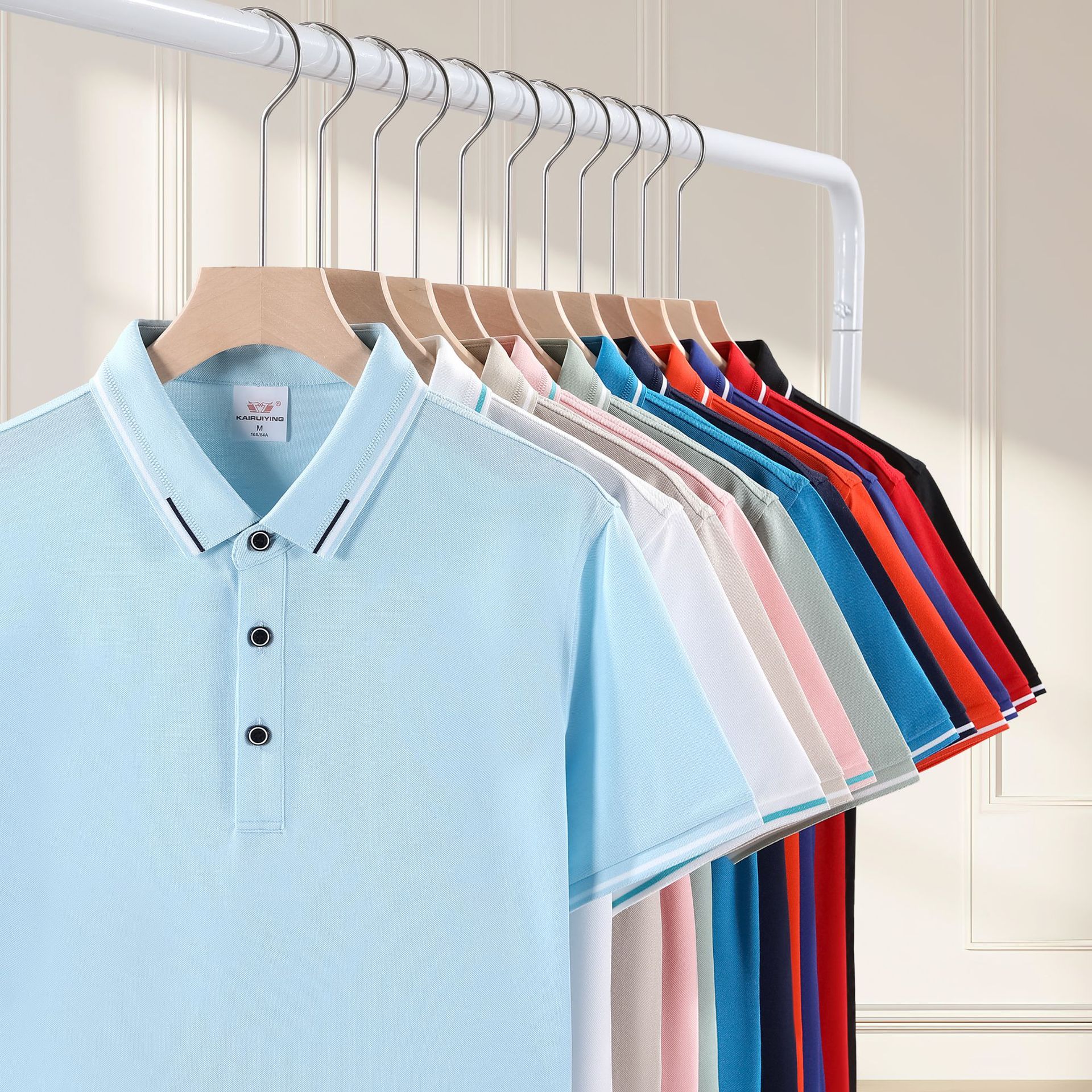 Ropa de trabajo estampado con solapa polo corporativo camisa de trabajo manga corta camiseta de equipo camiseta publicitaria estampado LOGO bordado pic 31