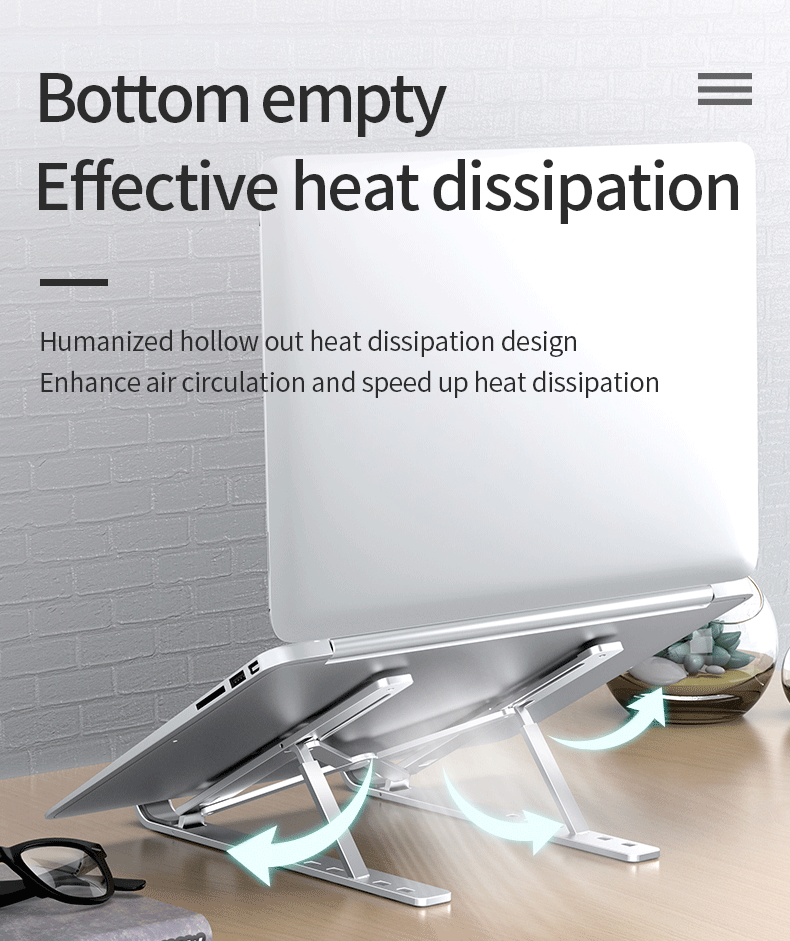 笔记本支架铝合金折叠升降立式底座增高托架桌面电脑散热支架批发详情38