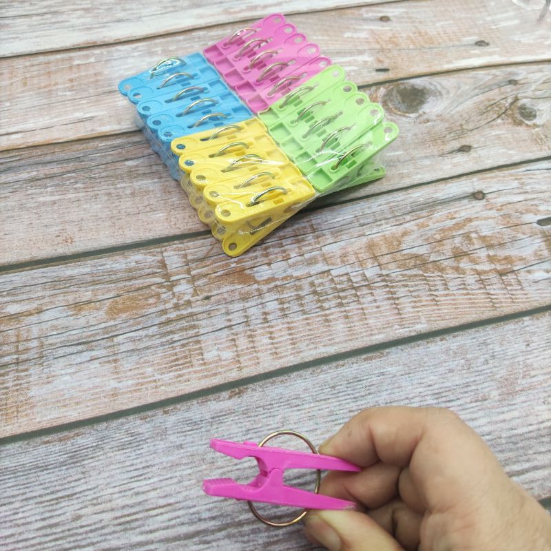 Solid-color clothes drying tongs/plastic tongs/clothes drying tongs (20 per pack) tongs pic 3