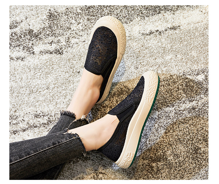2024春夏新款厚底渔夫鞋休闲真皮单鞋女透气平底鞋女一脚蹬女鞋潮详情38