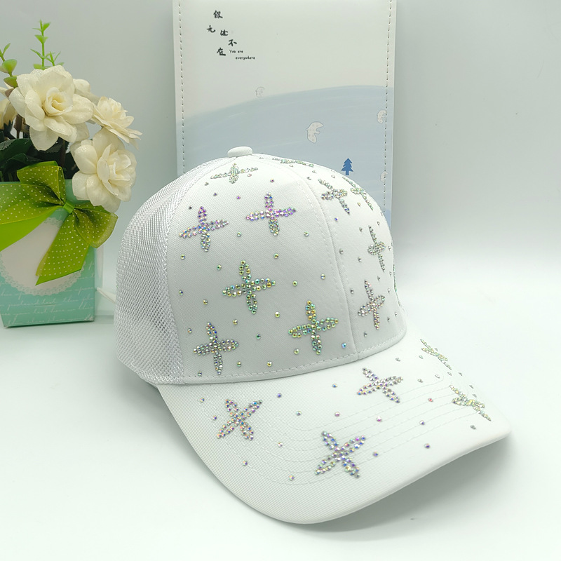 Xinwangjiang brand name Korean diamond-encrusted baseball caps, baseball caps, sun protection, fashionable and versatile new sunshade hats are in stock and available. We support one-piece consignment models pic 4