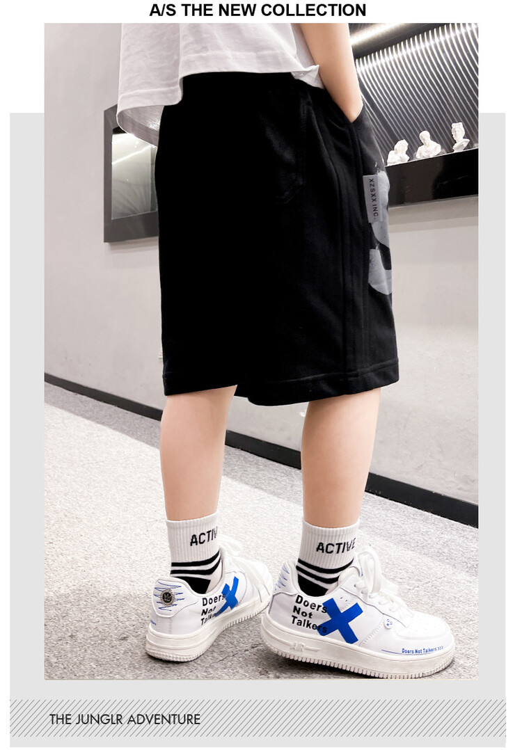 The 2022 new summer loose and stylish cotton capri shorts for boys are a trend of casual summer pants for middle-aged children pic 58