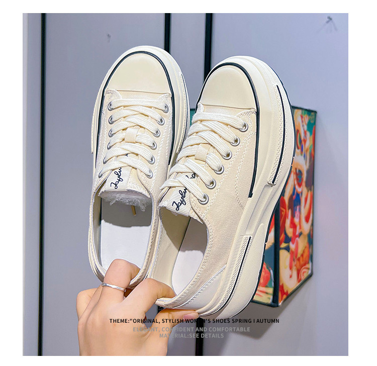 内里头层羊皮帆布鞋2024秋冬新款女士增高厚底鞋女休闲百搭鞋子女详情37