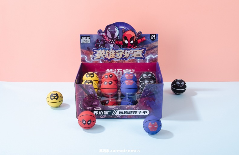 苏迈家卡通迷你篮球高弹性橡胶空心弹力球解压投篮壁球儿童玩具球详情25