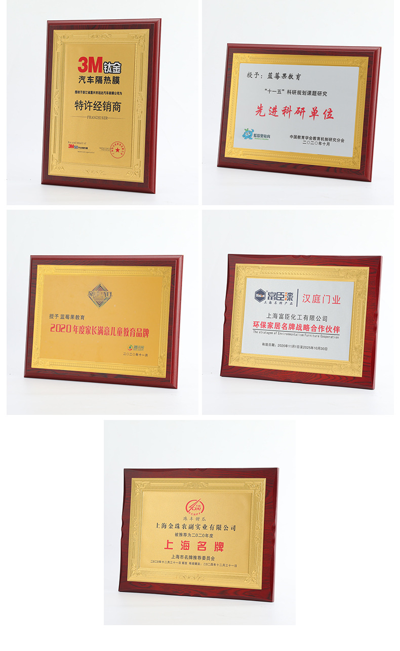 Customized gold foil MEDALS, wooden authorization plates, wooden supports, MEDALS, honor certificates, photo frames, and metal stainless steel plaques pic 14