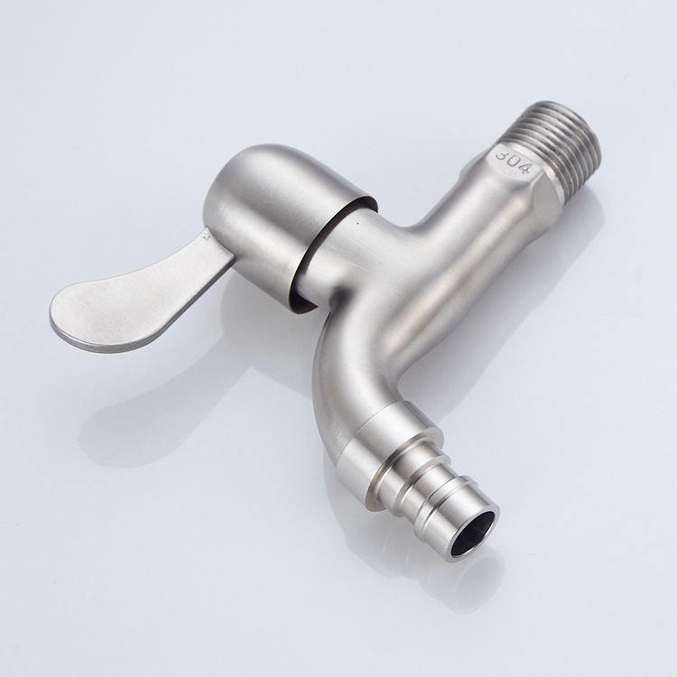 Foreign trade cross-border 304 stainless steel faucet, balcony single cold water extended quick-opening faucet, washing machine mop, pool water faucet pic 4