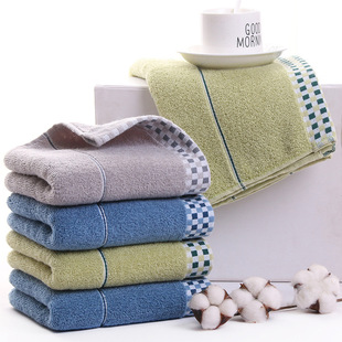 Wholesale pure cotton towels, thickened, soft, absorbent, polyester-cotton, all-cotton household face towels, gift embroidered, Gaoyang County factory pic 8