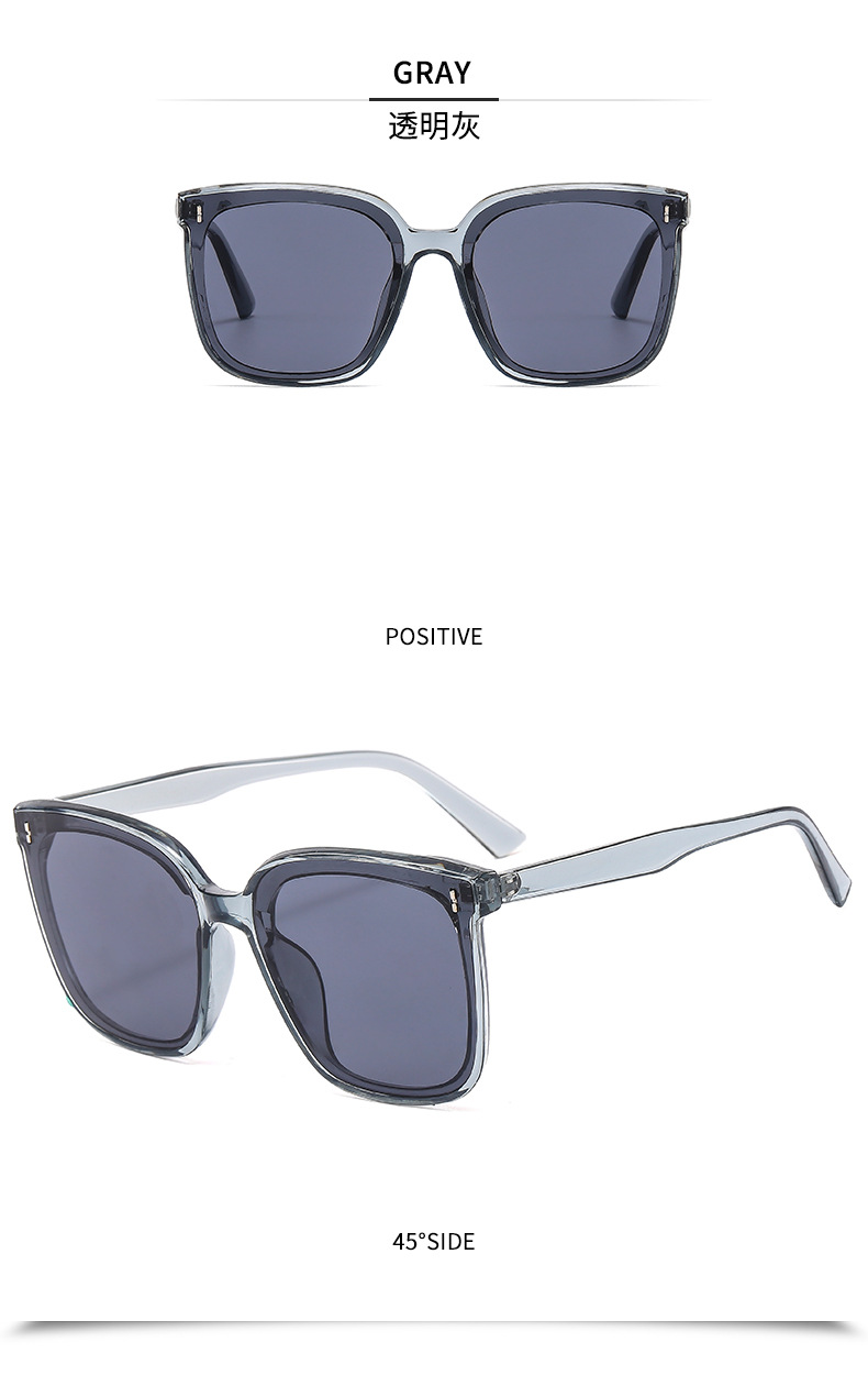 New sunglasses for women, the same large-framed sunglasses as Douyin influencers, Korean style trendy street style, vertical stud glasses for men, 808 pic 14