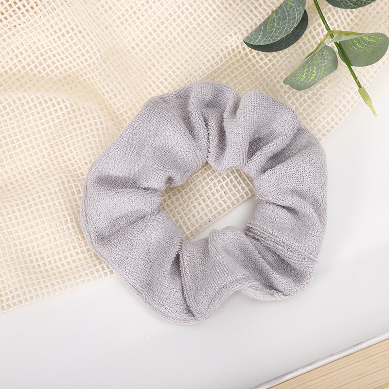 New European and American towel fabric hair band, water-absorbing plush pig large intestine hair rope, face washing head band, sports hair accessory, printed headwear pic 12