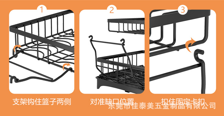 Wholesale of bowl and dish draining racks, household detachable sinks, tableware, countertop storage, bowl racks and storage racks pic 43