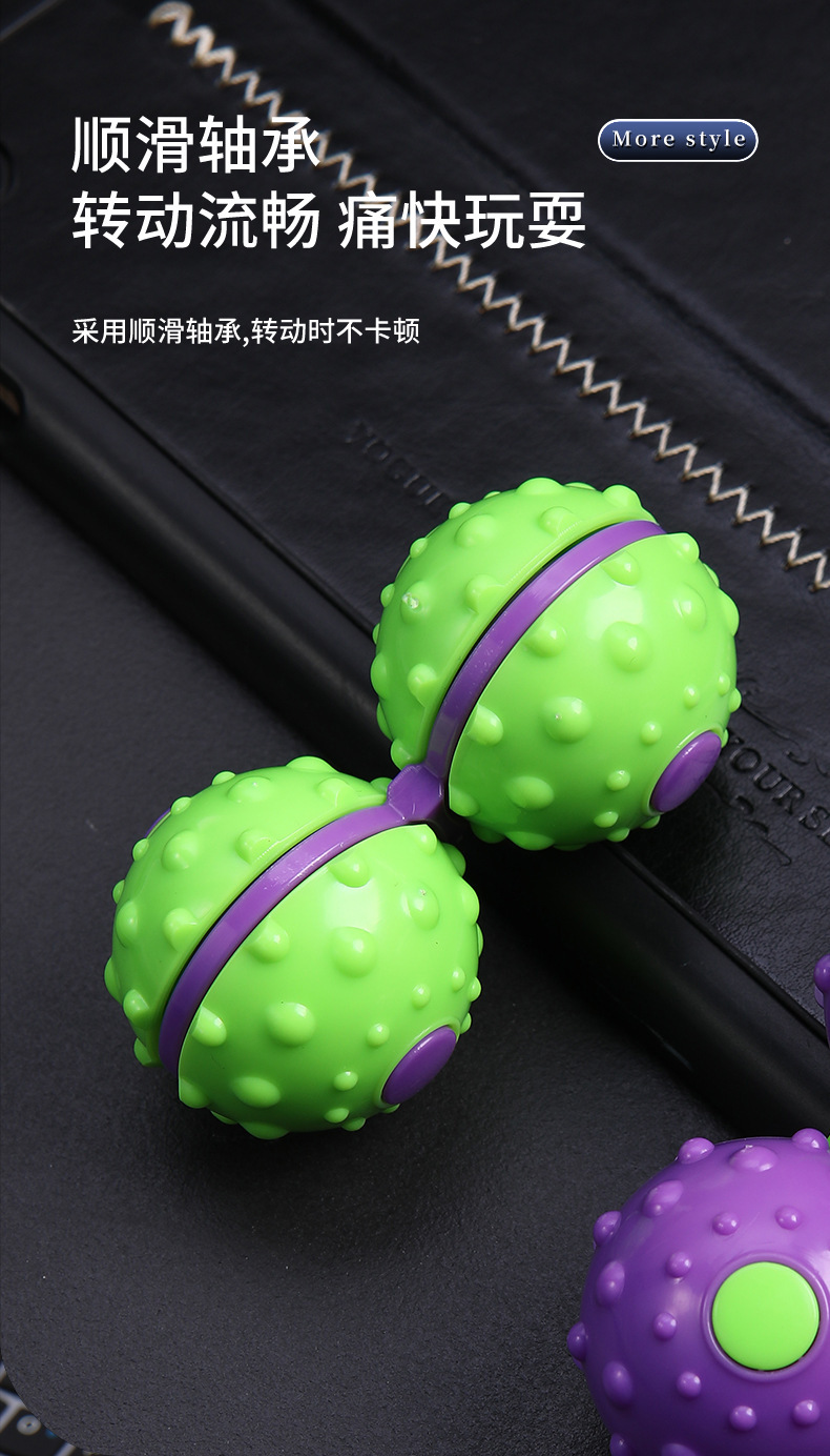 跨境3D萝卜球手指按摩球玩具指尖旋转陀螺连体成人减压神器按摩器详情8