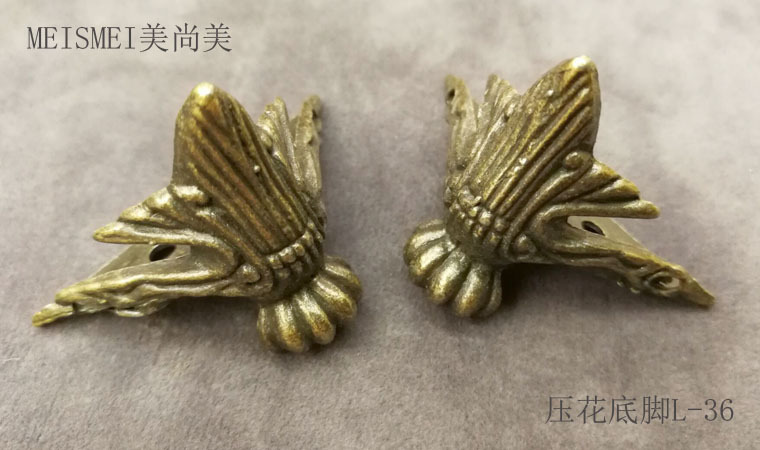 Antique base furniture, hardware base, wooden box, gift box, corner guard, alloy base, bronze color base, 1.2cm-3cm pic 10