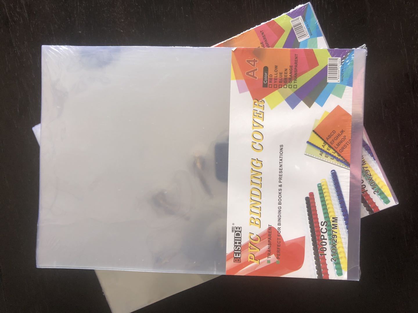 Wholesale PVC binding cover plastic film, color transparent notebook cover, file and archive protection film pic 2