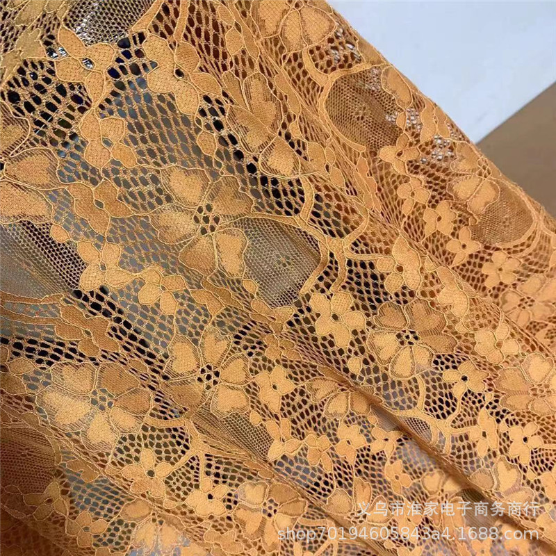 Elastic brocade lace fabric in stock, multi-color soft clothing dress fabric, mesh lace skirt accessories pic 9