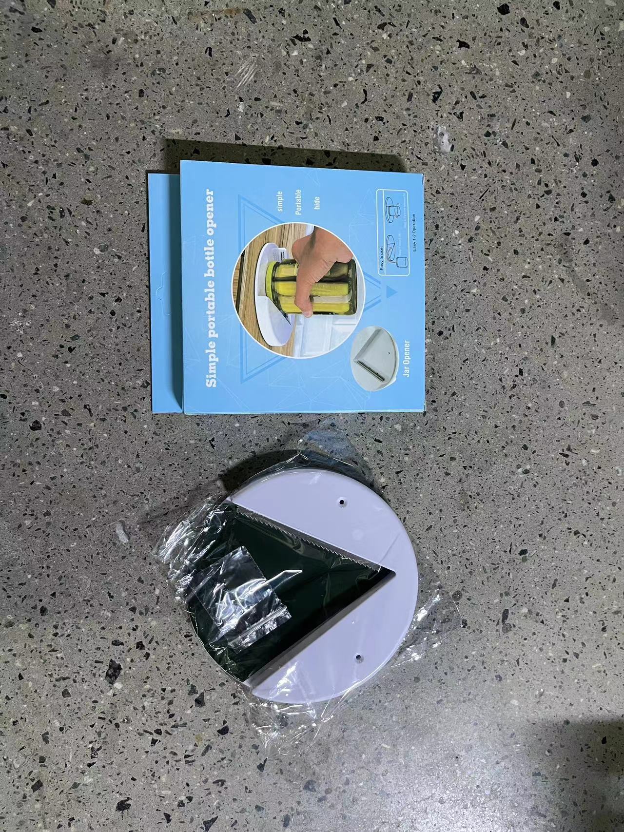 跨境 Jar Opener 圆形开罐器 厨房橱柜下盖开瓶器 桌子下方开罐器详情2