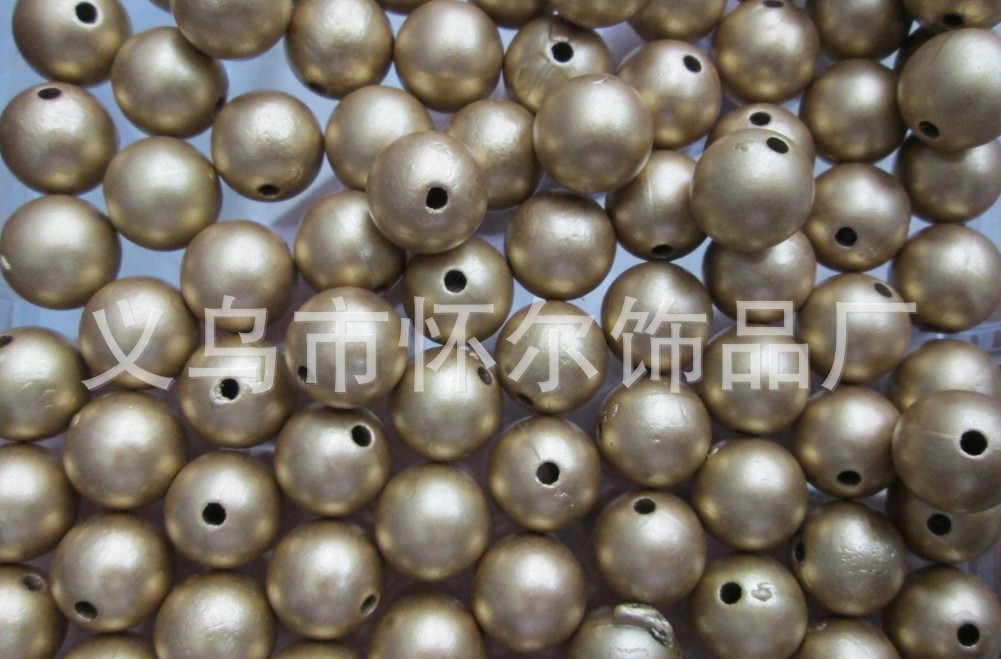 CCB电镀大孔珠 吊孔 塑料珠子合金配件 异形花 五角星 桃心珠子详情31