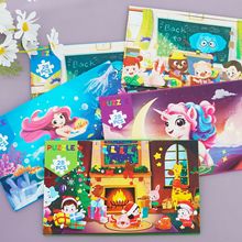 跨境亚马逊儿童贴纸书3-6岁手工diy恐龙拼图贴画书早教玩具贴纸本详情14